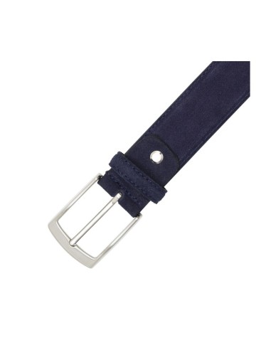 Blue suede belt