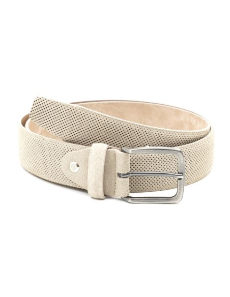 Beige suede belt