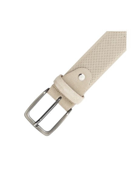 Beige suede belt