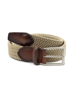 Beige braided belt