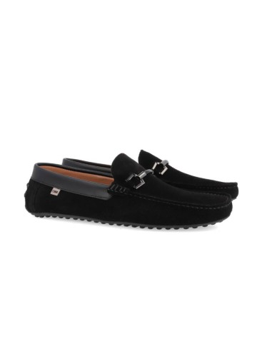 black suede moccasin SEBILOR-NEGRO