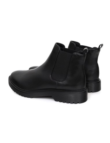 Black leather chelsea boots