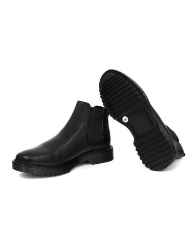 bottines chelsea de peau le noir BERNAL-NEGRO