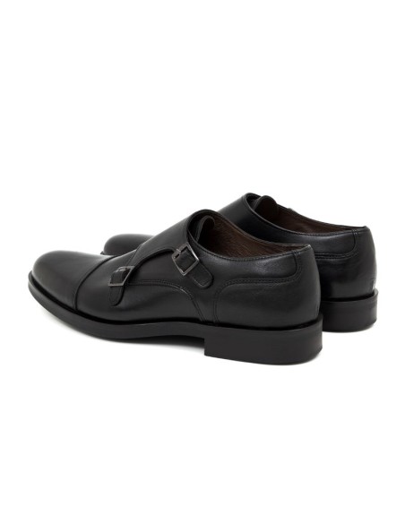 chaussure avec boucle de peau le noir BONCLE-NEGRO