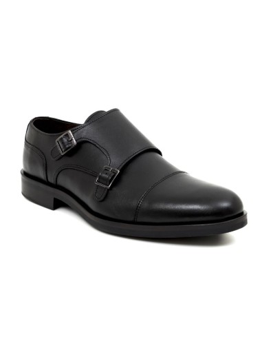 chaussure avec boucle de peau le noir BONCLE-NEGRO