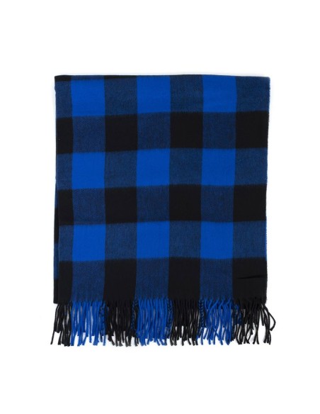Foulard pour homme à carreaux bleu BUF-MISCO-BLUE