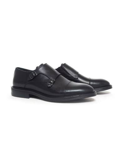 chaussure avec boucle de peau le noir ELVIN-NEGRO