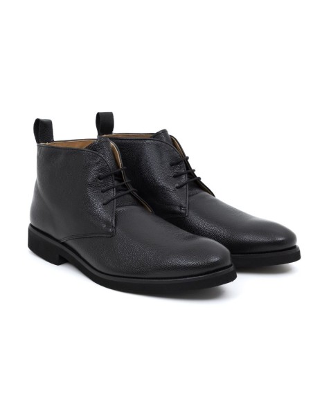 Bottine de peau le noir FATIBU-NEGRO