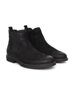 Black leather chelsea boots