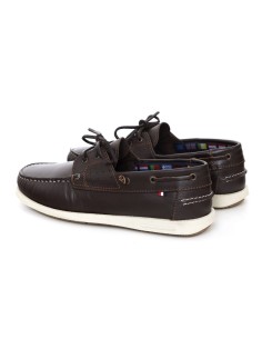 Brown leather boat shoe 2
