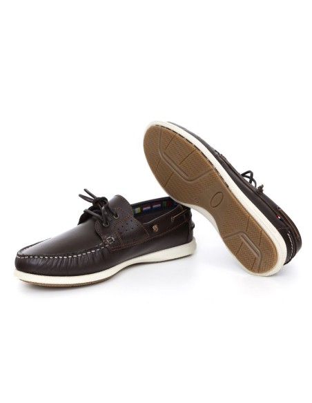 Nautique de peau marron GENOVA-BROWN