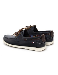 Blue leather boat shoe 2