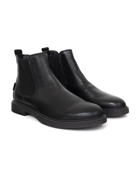 Black leather chelsea boots