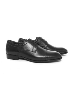 Black leather derby