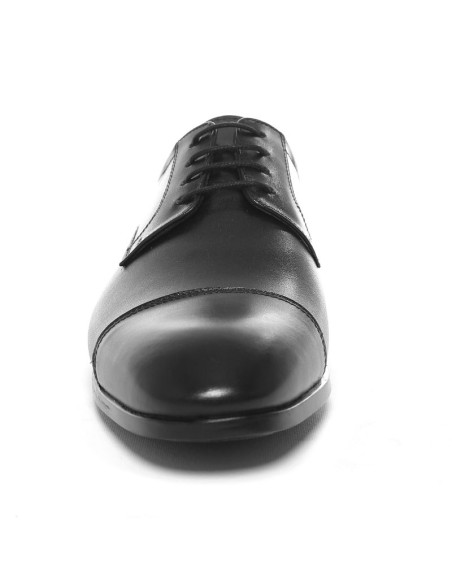 Black leather derby