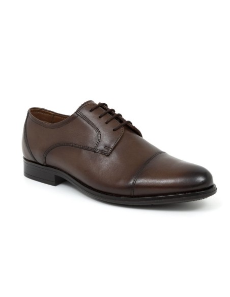 Derby de peau marron JUMIN-BROWN