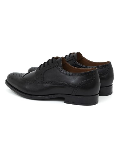 Black leather derby