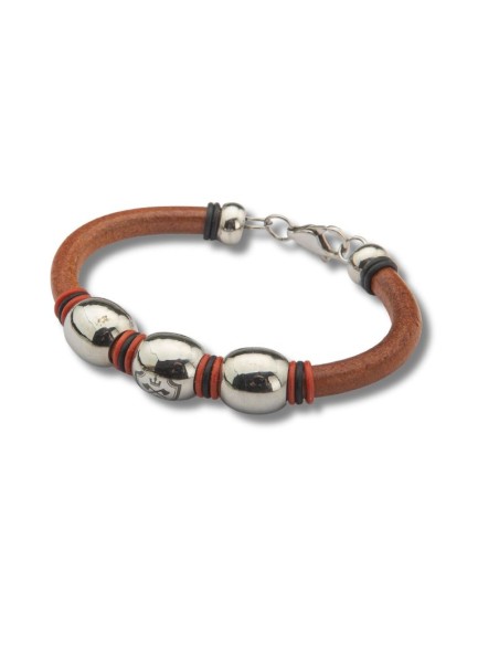 Bracelet en cuir marron JWM-BRUNE1-BROWN