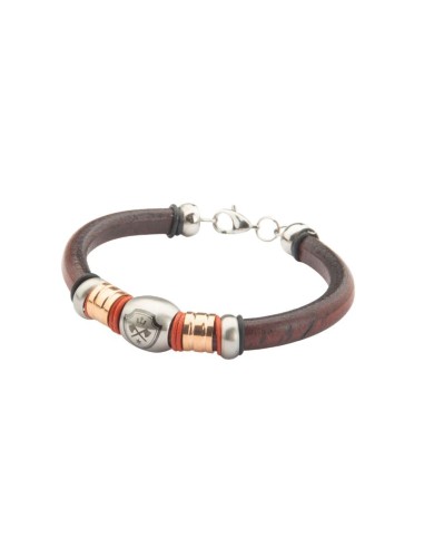 Bracelet en cuir marron JWM-BRUNE4-BROWN