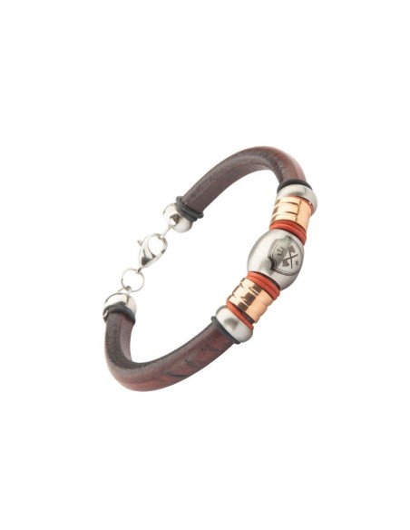 Bracelet en cuir marron JWM-BRUNE4-BROWN