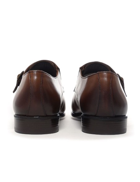 Brown leather monkstrap