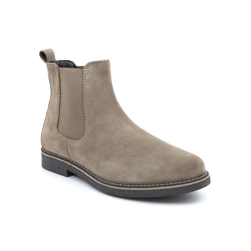 bottines chelsea suède beige SELOE-TAUPE