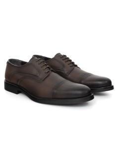 Derby de peau marron LIBRATO-TESTA