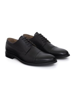 Black leather derby