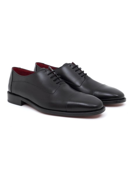 Oxford de piel liso color negro