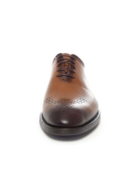 Oxford de piel con costura color cuero