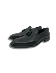 Black leather moccasin 2