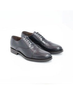 Oxford de piel de costura vuelta color azul