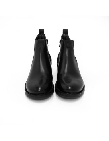 bottines chelsea de peau le noir MOFOR-NEGRO