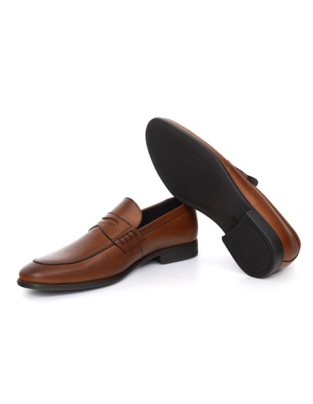 Mocassin de peau marron NIRELA-CUERO