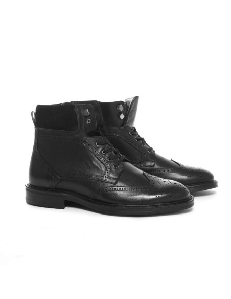 Black leather boot