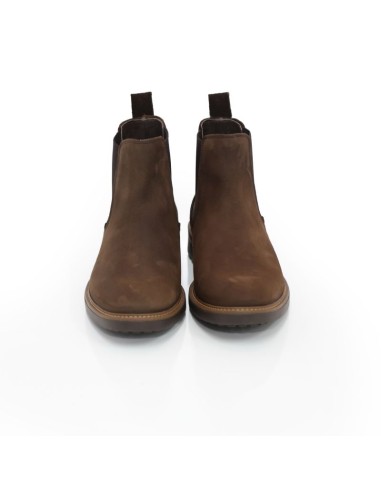 Brown suede chelsea boots