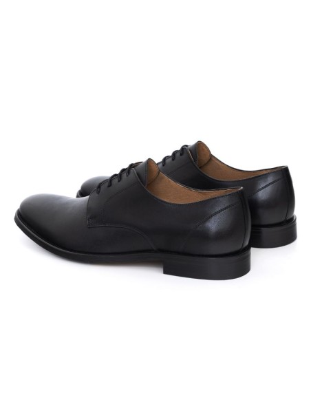 Black leather derby