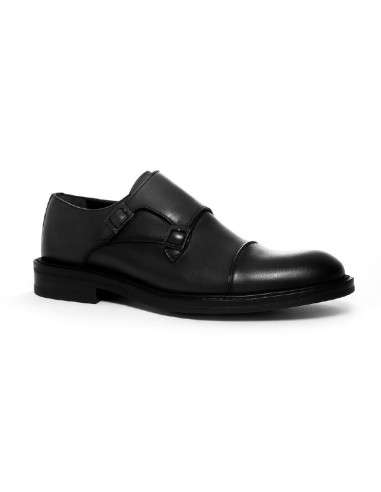 chaussure avec boucle de peau le noir OSVAN-NEGRO