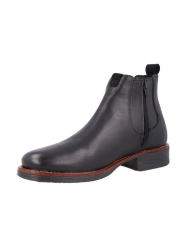 Black leather chelsea boots