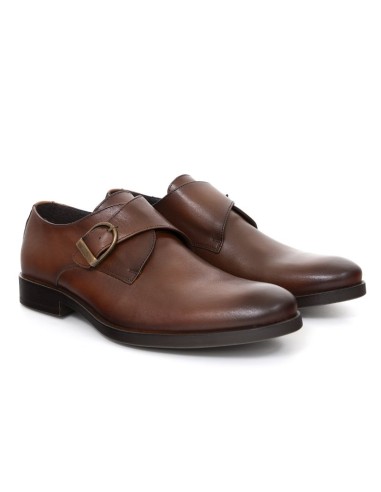 Brown leather monkstrap