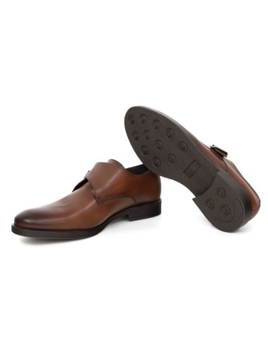 Brown leather monkstrap