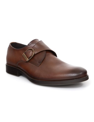 Brown leather monkstrap