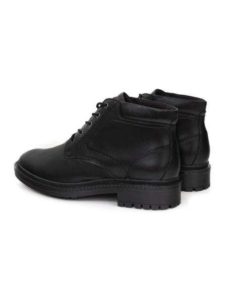 Black leather boot