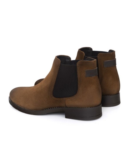 bottines chelsea suède beige SALNER-CAMEL