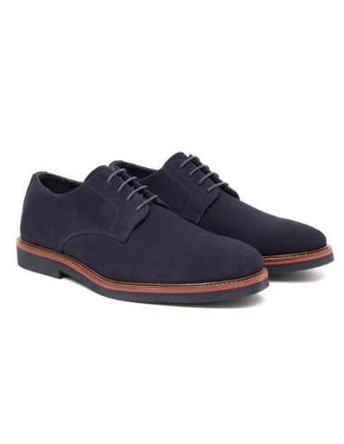 Derby suède bleu SERRATI-NAVY