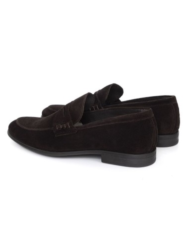 Brown suede moccasin