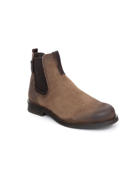 Beige suede chelsea boots