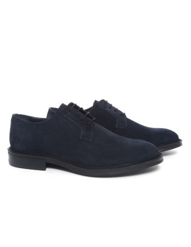 Blue suede derby