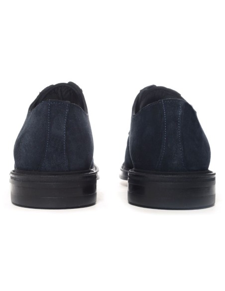 Blue suede derby