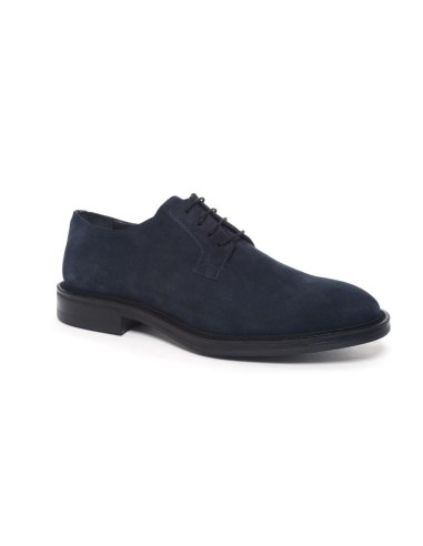 Blue suede derby